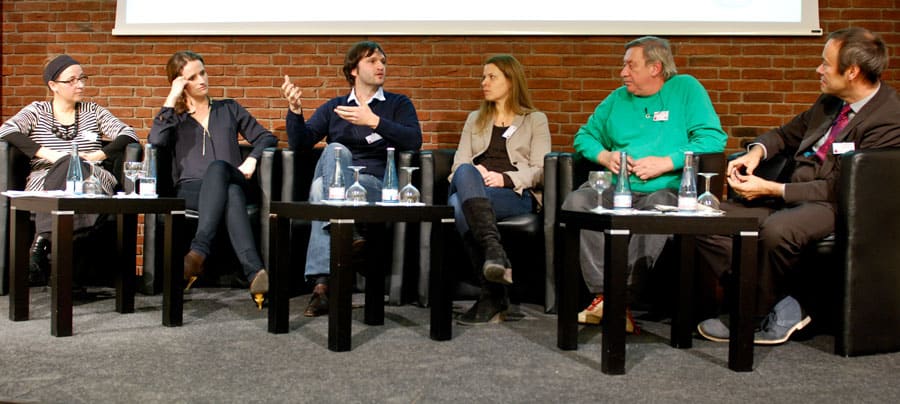 Was macht ein gutes Kindermedium aus? Erstes Podium auf der 4. Kindermedienkonferenz. Foto: Gerd Metzner